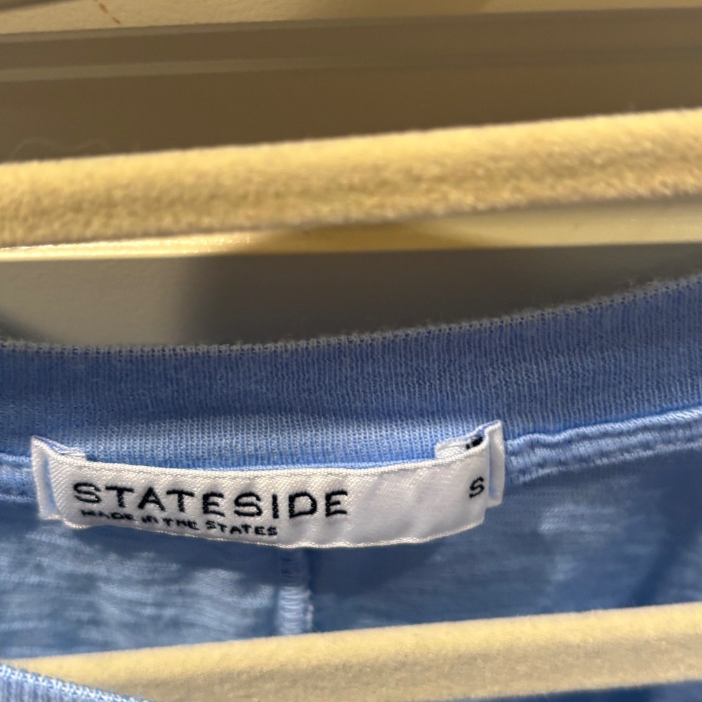 Stateside Periwinkle Pima Cotton Top Small - Picture 2 of 3